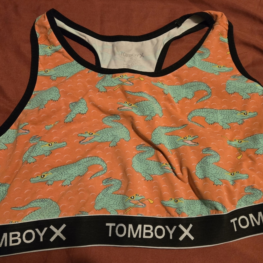 TomboyX Alligator Print Sports Bra